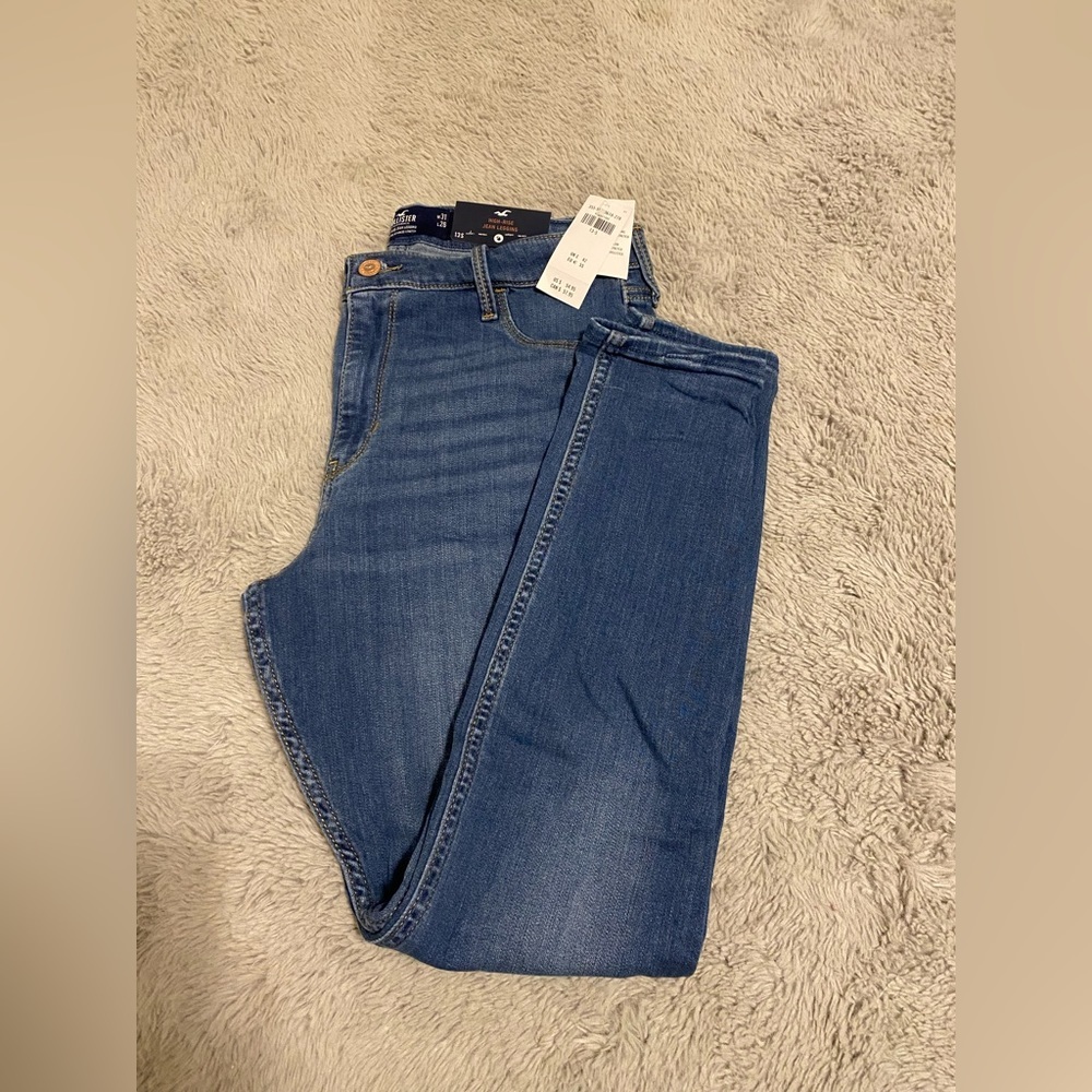 High Rise Medium Wash Jean Leggings